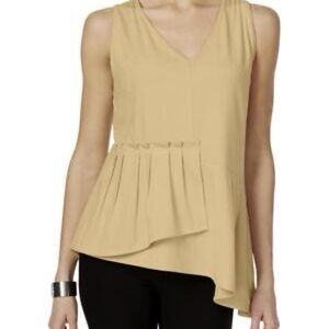 Love Scarlett | Faux Suede Sleeveless Asymmetrical Top | Sz M
